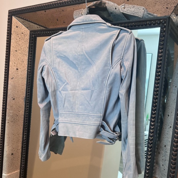 IRO PALE BLUE LEATHER JACKET - Picture 5 of 5